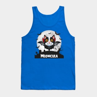 Meowcula Funny Halloween Cat Tank Top